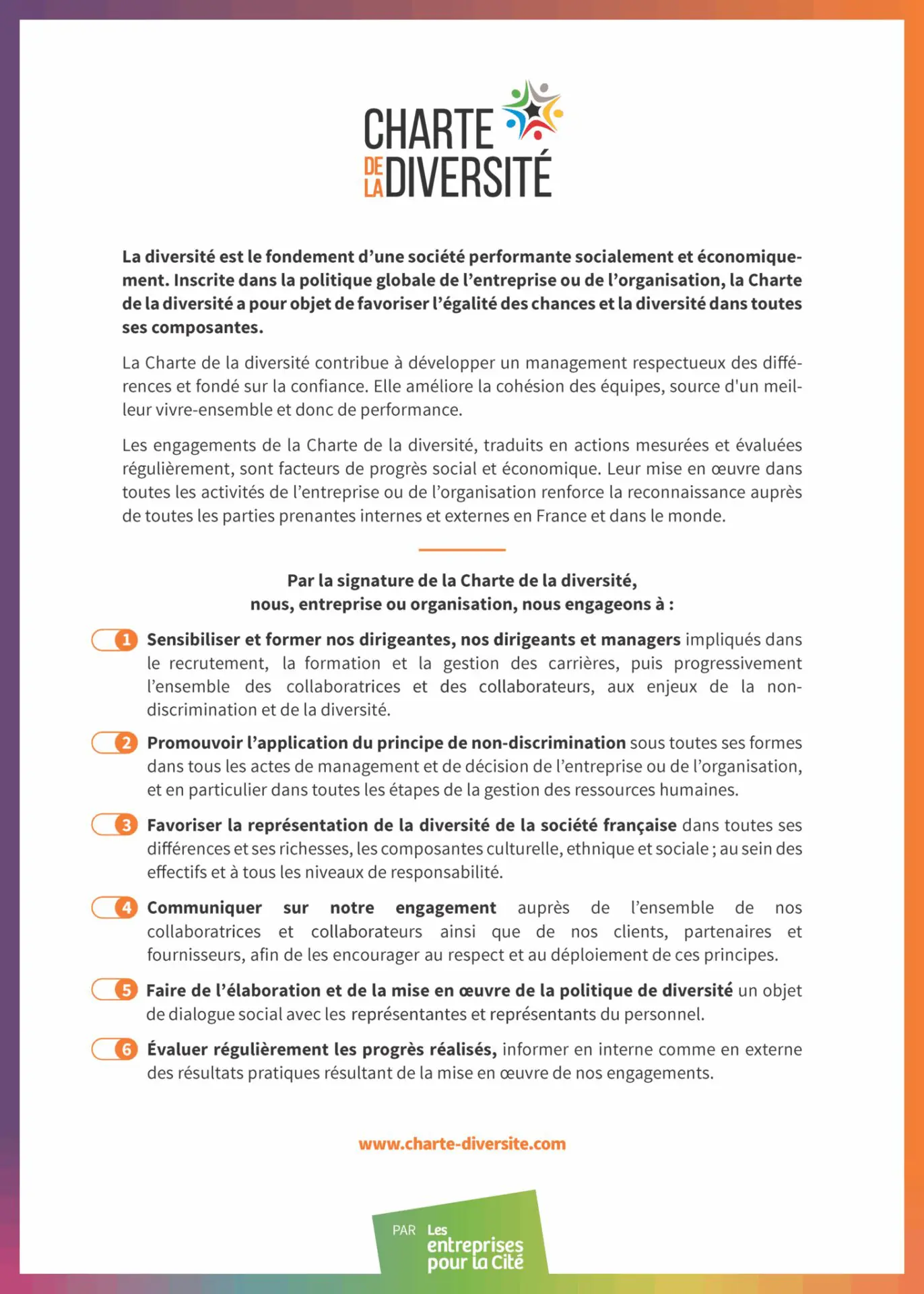 Charte de la diversité